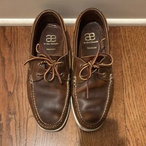 Allen Edmonds Maritime Men's Brown Leather Boat Shoes, size 12 D